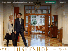 Tablet Screenshot of josefshof.com